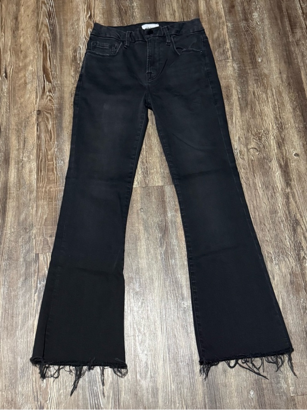 Frame Le Crop Mini Boot Jeans Women's 25 Mid Rise in Kerry Wash Denim